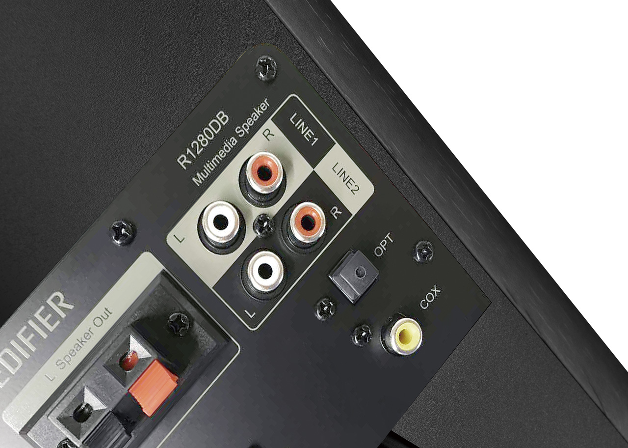 Boxe Edifier R1280DB Black / 42W RMS / Audio in: 2x RCA / optical / coaxial / AUX / remote control / wooden / (4”+1/2') photo 2