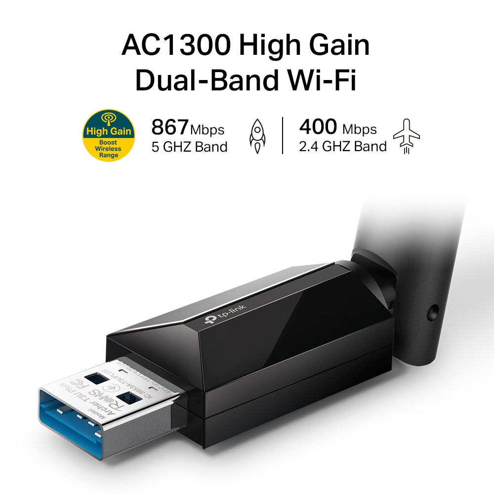USB 3.0 / Wi-Fi 5 Adapter / TP-LINK Archer T3U Plus/  Dual Band AC1300 photo 2