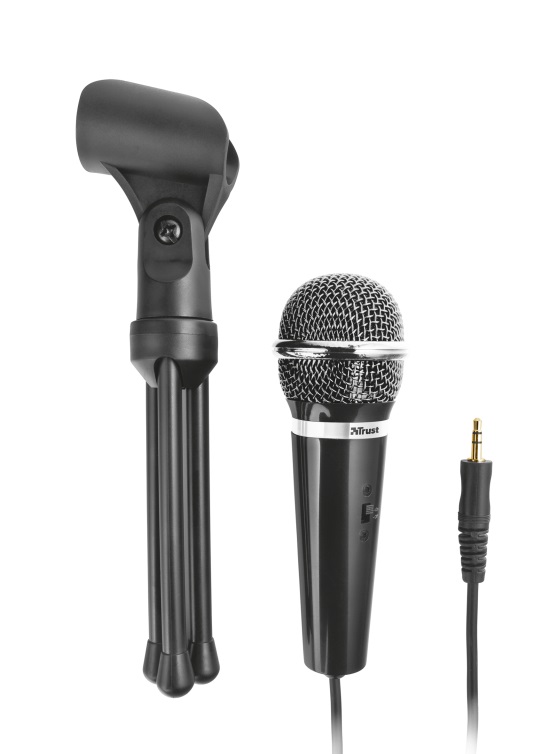 Trust Starzz All-round Microphone for PC and laptop, High performance microphone with mute switch and tripod stand, 2.5m cable with gold 3.5mm plug photo 2