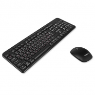 SVEN KB-C3200W, Wireless, Multimedia Keyboard & Mouse, 2.4GHz, (115 keys, 11 Fn-keys) + Mouse (3 + 1 (scroll wheel), 800/1200/1600 dpi), Nano receiver, USB, Black, Rus/Ukr/Eng thumbnav 2