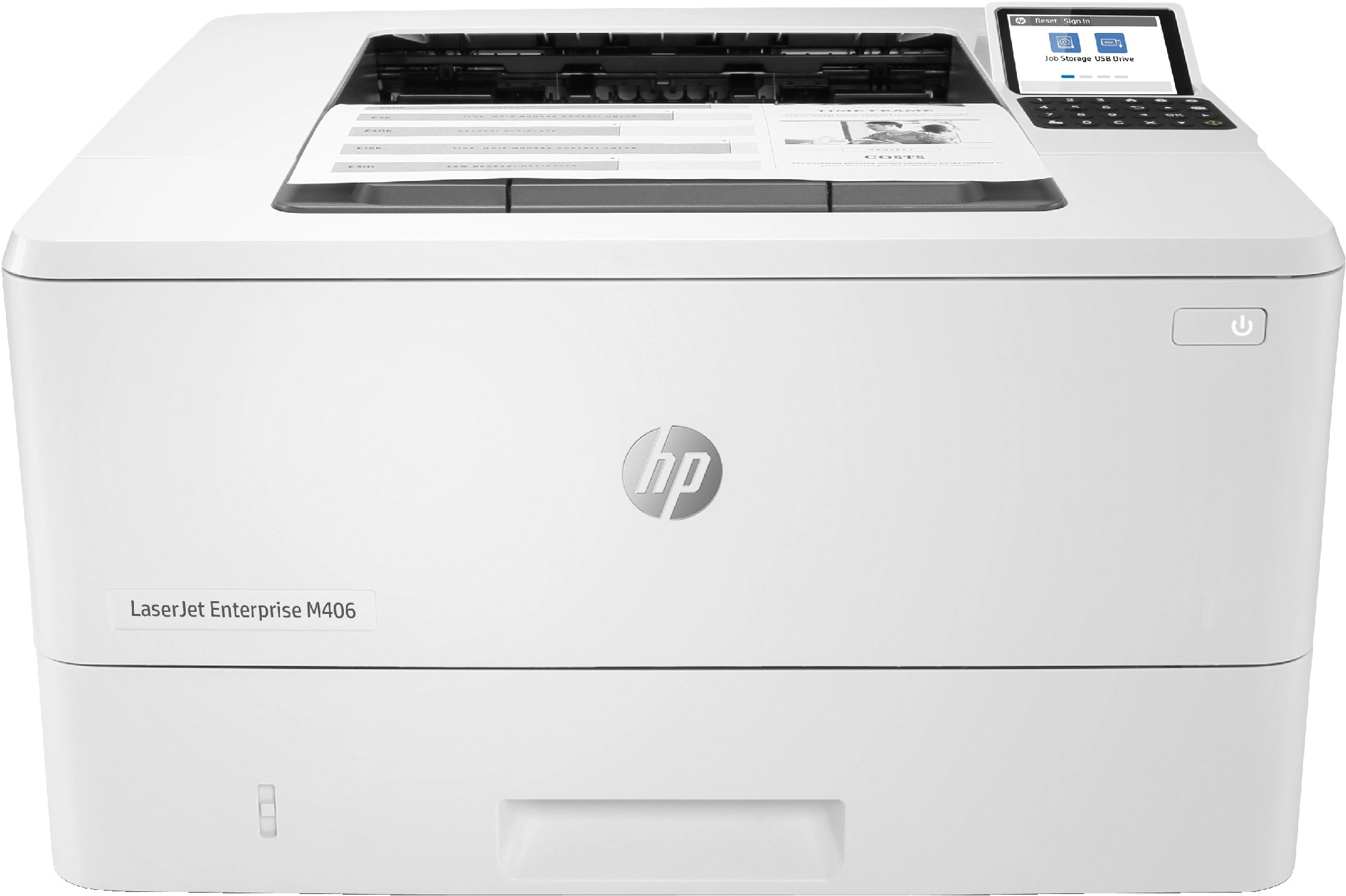 Принтер HP LaserJet Enterprise M406dn / A4 / WiFi / Ethernet / Duplex / White