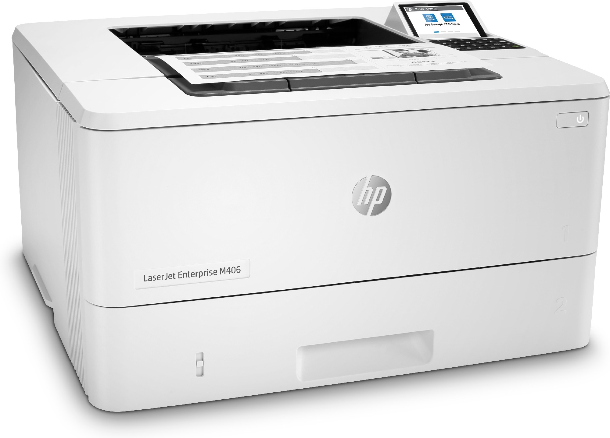 Принтер HP LaserJet Enterprise M406dn / A4 / WiFi / Ethernet / Duplex / White photo 2