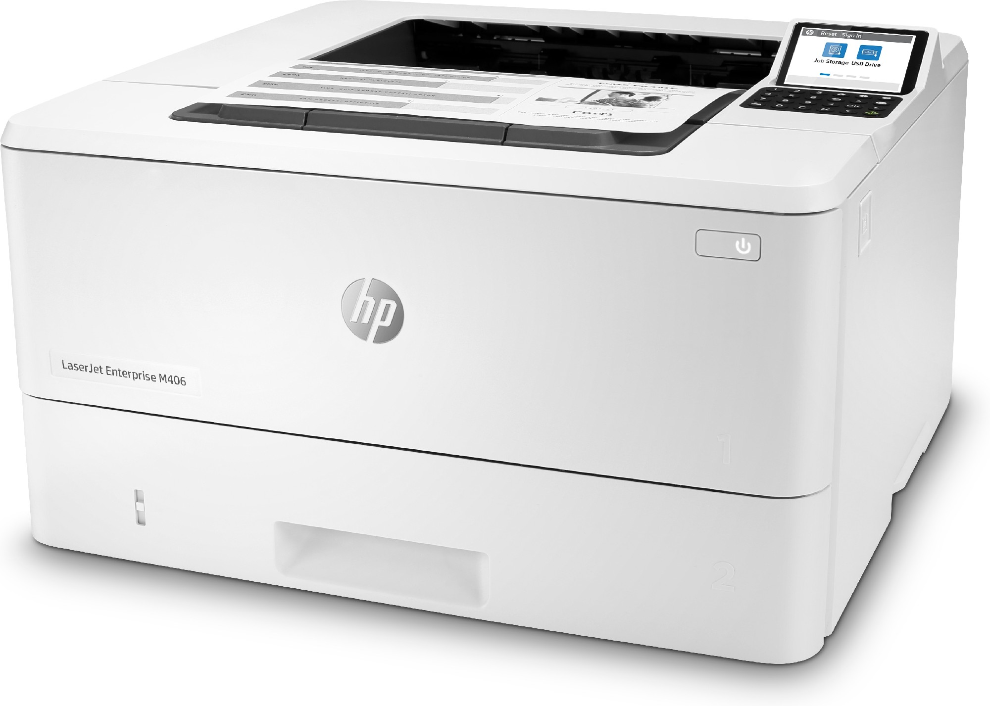 Принтер HP LaserJet Enterprise M406dn / A4 / WiFi / Ethernet / Duplex / White photo 3
