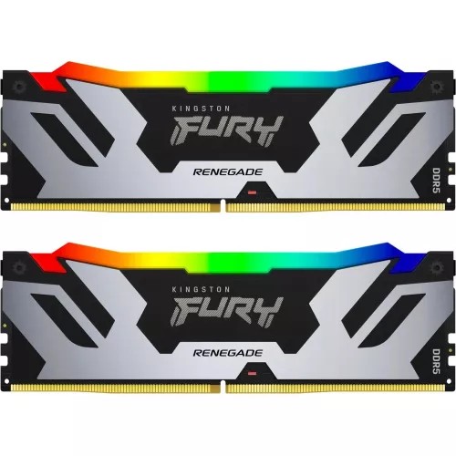 Memorie operativa Kingston FURY Renegade Silver RGB DDR5-6000 96GB (Kit of 2*48GB) photo 1