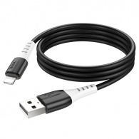 Кабель USB на USB-C Lightning  HOCO  X82 / 1m / Silicone / up to 2.4A / Black thumbnav 1