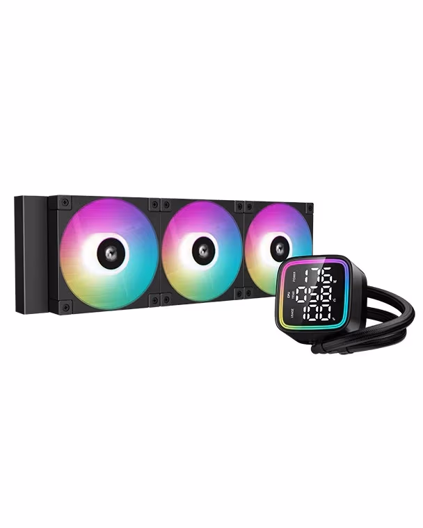 DEEPCOOL Liquid Cooler  ”LD360”, 360mm radiator, Anti-Leak Technology, LGA1851/1700/1200/1151 & AM5/AM4, up to 300W, 3x 120mm ARGB FD12 fans: 600~2400rpm, <38.71dBA, 72.04CFM, 4-pin PWM, Hydro Bearing, 5 PRO Pump: 3400rpm, 3-phase, 6-slot, 4-pole motor, R