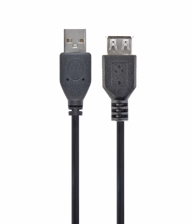 Cablu USB2.0 Cablexpert CC-USB2-AMAF-75CM/300-BK / 0.75 m / Black 