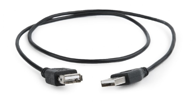 Кабель USB2.0 Cablexpert CC-USB2-AMAF-75CM/300-BK / 0.75 m / Black photo 2
