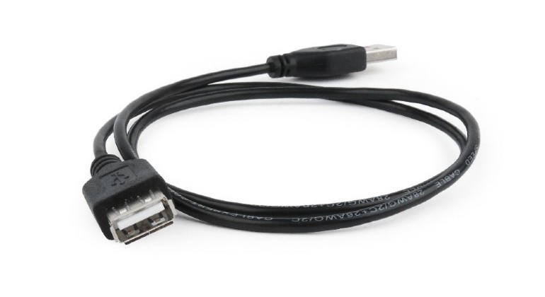 Кабель USB2.0 Cablexpert CC-USB2-AMAF-75CM/300-BK / 0.75 m / Black photo 3