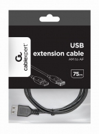 Кабель USB2.0 Cablexpert CC-USB2-AMAF-75CM/300-BK / 0.75 m / Black thumbnav 4