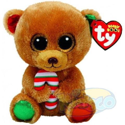 TY TY37251 Bb Bella - Brown Bear With Candy Cane 24cm photo 1