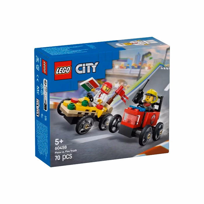 Lego City Пицца-авто против пожарной машины 60458