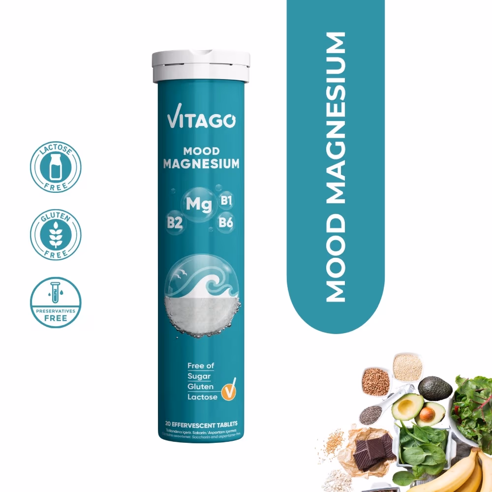 Витамин Vitago Mood Magnesium+B1+B2+B3 / 20 Шипучих Таблеток 