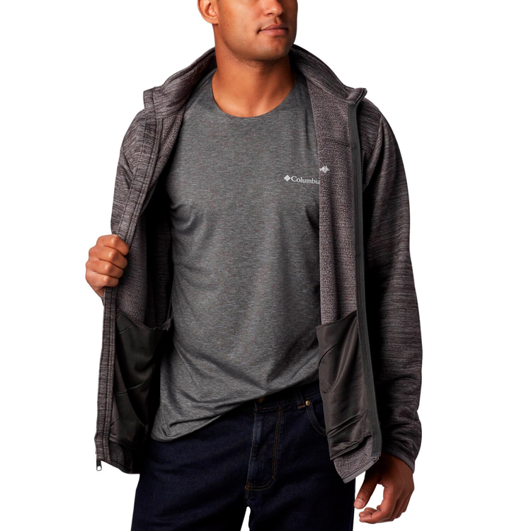 Hanorac pt bărbați Columbia Birch Woods II Full Zip Fleece S Gri photo 2