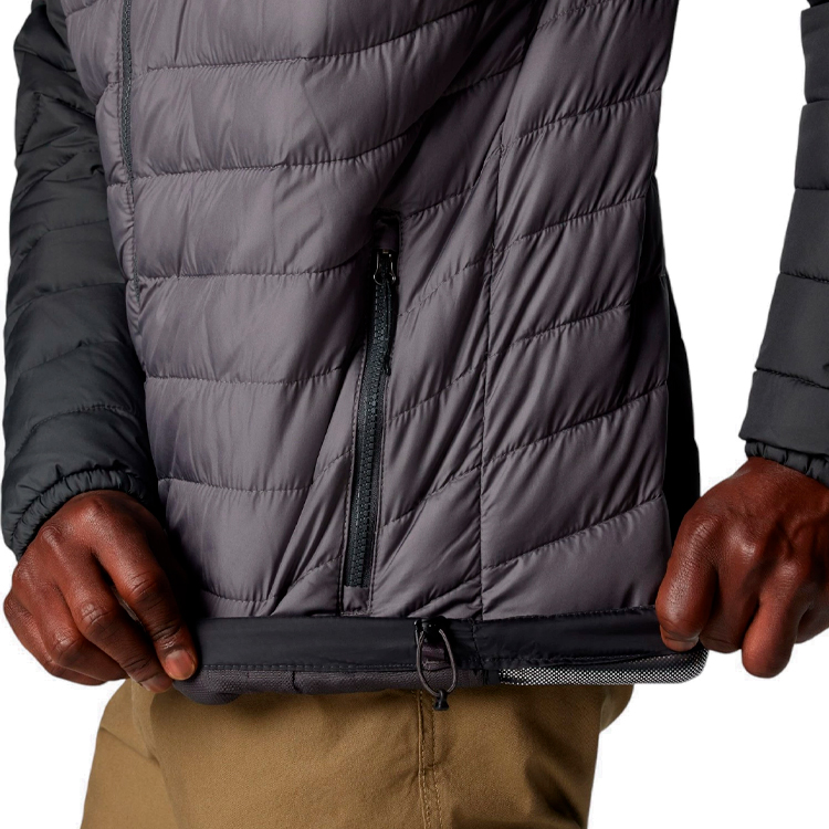 Куртка мужская Columbia Powder Lite II Hooded Jacket S Серый/Черный photo 5