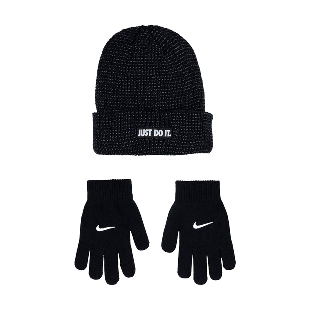 Набор шапка + перчатки Nike REFLECTIVE BEANIE/GLOVES SET photo Набор шапка + перчатки Nike REFLECTIVE BEANIE/GLOVES SET photo