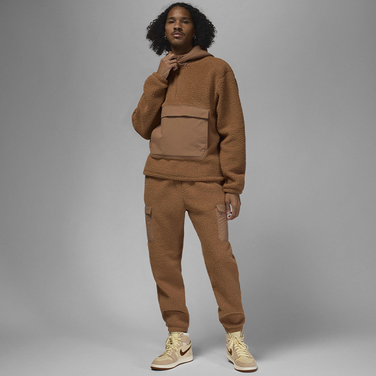 Hanorac pt bărbați Nike M J FLIGHT SHERPA TOP L Maro photo 5