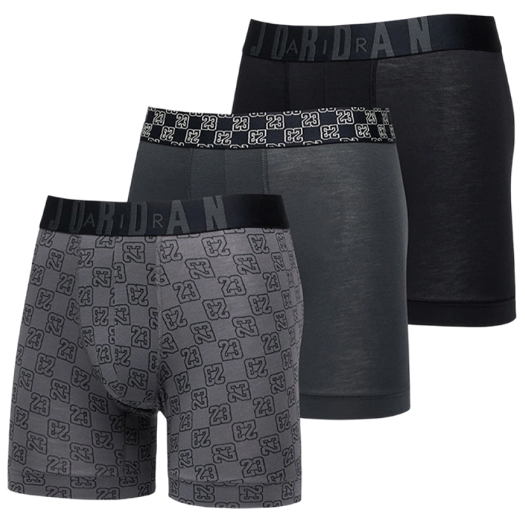 Трусы мужские боксер Nike MONOGRAM 3PK BOXER B S Серый Мужской photo 3