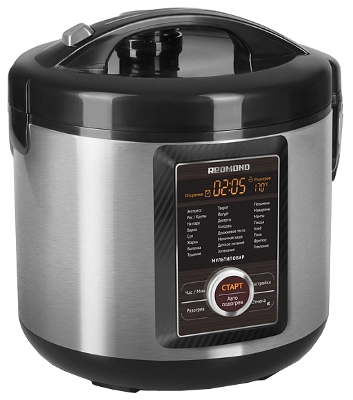 Multifierbator Redmond RMCM23 / / 860 / 25 programe / Negru cu inox photo 1 Multifierbator Redmond RMCM23 / / 860 / 25 programe / Negru cu inox photo 1