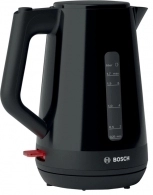 Чайник электрический Bosch TWK1M123, 1.7 л, 2400 Вт, Черный