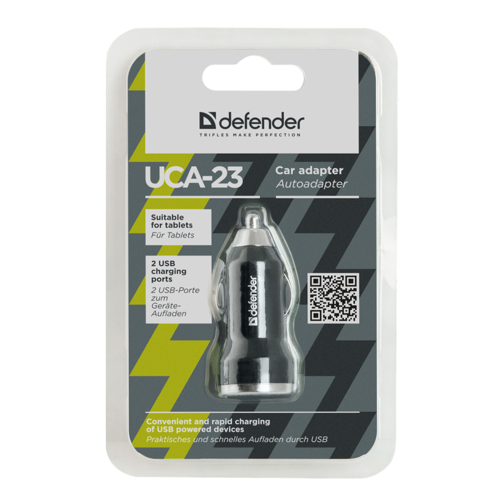 Зарядное устройство авто. для телефона Defender UCA-23 photo 2