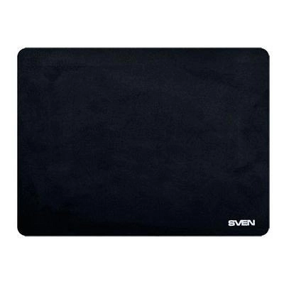 SVEN HP, Mouse pad, Dimensions: 300 x 225 x 1mm, Material: flock fabric + foam rubbers, Rubberized non-slip base, Black