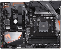 GIGABYTE B450 AORUS Elite, Socket AM4, AMD B450, Dual 4xDDR4-3200, APU AMD graphics, DVI, HDMI, 2xPCIe X16, 6xSATA3, RAID, 2xM.2, ALC892 HDA, GbE LAN, 6xUSB3.1, RGB Fusion, ATX thumbnav 1