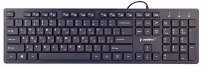Gembird KB-MCH-03-RU "Chocolate" Multimedia, Slimline keyboard with "chocolate" type keys, USB, Black 