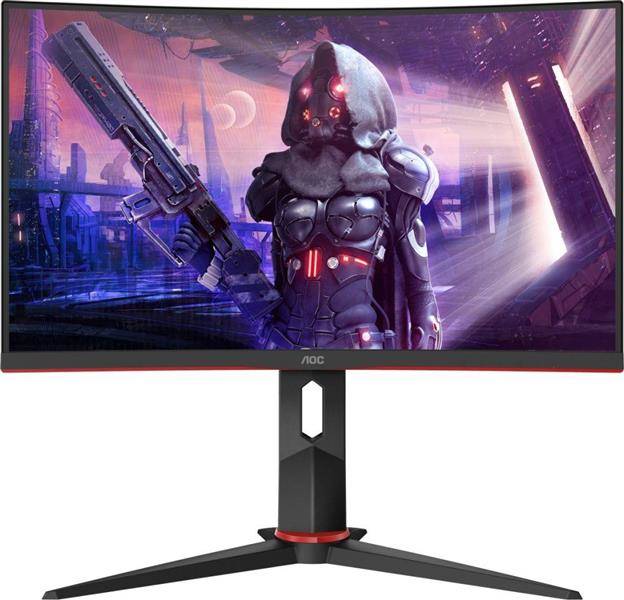 23.6" AOC VA LED C24G2U/BK Curved Borderless Black/Red (1ms, 1000:1, 250cd, 1920x1080, 178°/178°, Refresh Rate 165Hz, AMD Free-Sync Premium, Curvature 1500R, VGA, HDMIx2, DisplayPort, USB Hub: 4 x USB3.0, Speakers 2 x 2W, Audio Line-out, VESA) photo 1