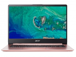 ACER Swift 1 Sakura Pink (NX.A9UEU.00D), 14.0" IPS FHD (Intel Pentium Silver N6000 4xCore 1.1-3.3GHz, 8GB (1x8) LPDDR4 RAM, 512GB PCIe NVMe SSD, Intel UHD Graphics, CR, WiFi6-AX/BT5.1, FPS, Backlit, 3cell, HD Webcam, RUS, No OS, 1.3kg, 14.95mm) thumbnav 1