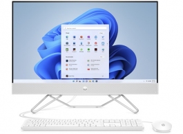 All-in-One PC - 27" HP AiO 27-cb1005ci 27" FHD IPS Non-Touch, AMD Ryzen 5 5625U, RAM 16GB (2x8GB) DDR4, 512Gb M.2 PCIe NVMe SSD, AMD Integrated Graphics, CR, HD Cam, WLAN RT ac 2x2 +BT 5, HDMI, LAN, Wired Keyboard and Mouse 225, FreeDos, Starry White. thumbnav 1