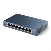 TP-LINK TL-SG108  8-port Gigabit Switch, Black, 8 10/100/1000M RJ45 ports, steel case, QoS, IGMP Snooping thumbnav 2