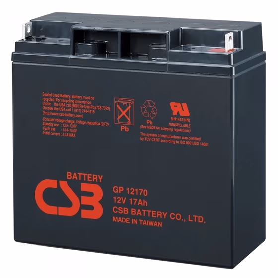 CSB Battery 12V 17AH, GP 12170, 3-5 Years Life Time