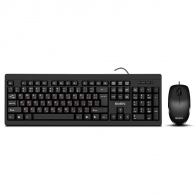 SVEN KB-S320C, Keyboard 104 keys + Mouse (Optical 800 dpi, 3+1 (scroll wheel)), Waterproof design, 1.5m, USB, Black, Rus/Ukr/Eng thumbnav 1