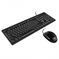 SVEN KB-S320C, Keyboard 104 keys + Mouse (Optical 800 dpi, 3+1 (scroll wheel)), Waterproof design, 1.5m, USB, Black, Rus/Ukr/Eng thumbnav 2
