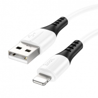 Кабель USB на USB-C Lightning HOCO X82 / 1m / Silicone / up to 2.4A / White thumbnav 1