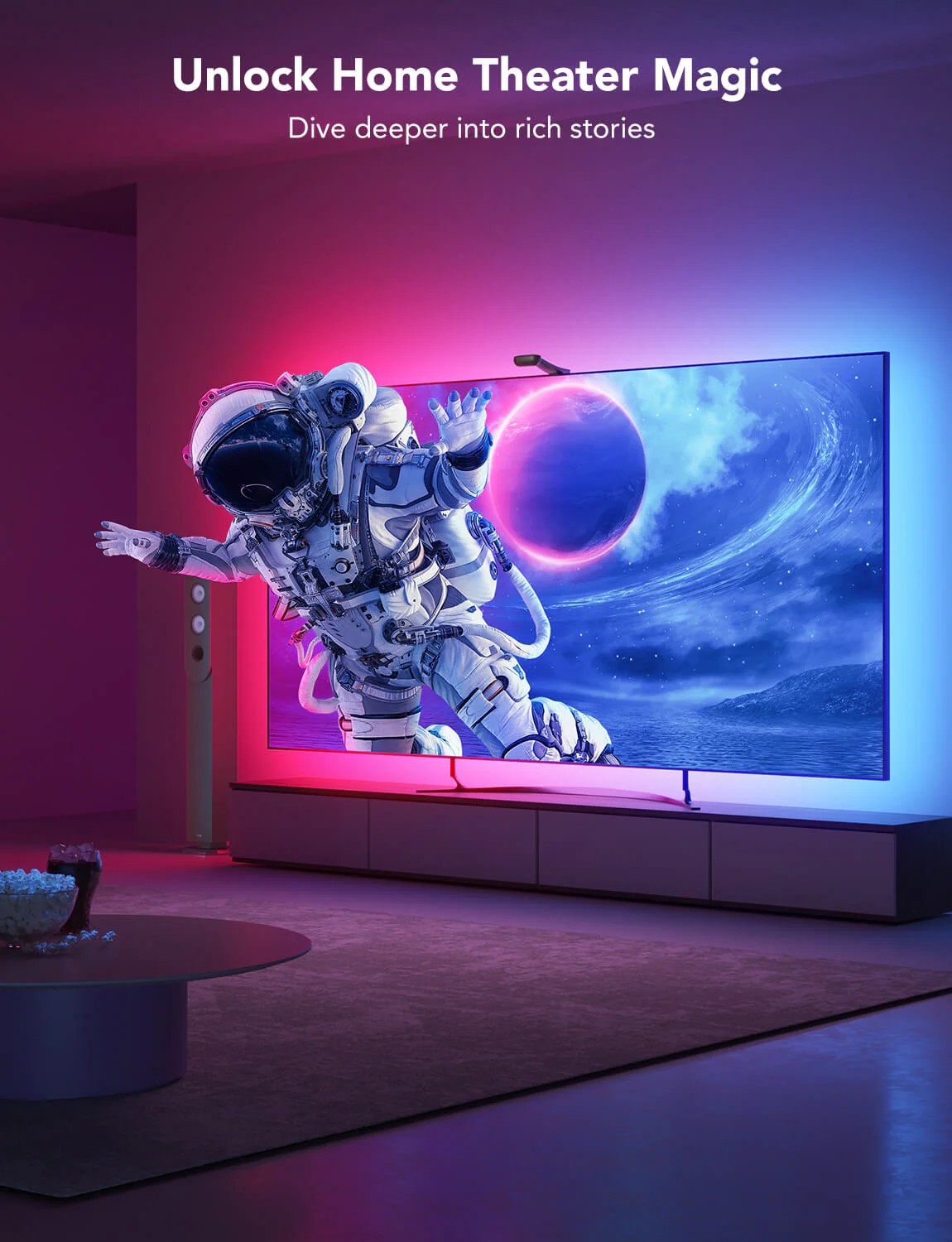 Светодиодная лента для телевизора Govee Envisual TV Backlight T2 with Dual Cameras (75”-85”) photo 6