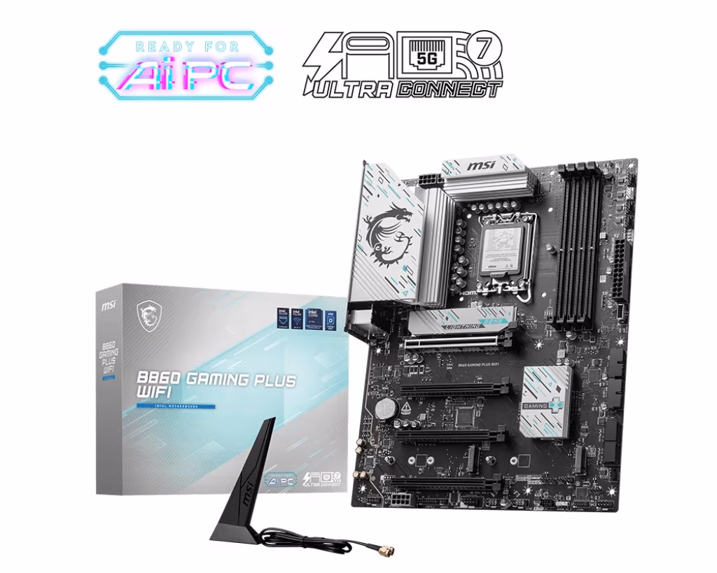 Материнская плата MSI B860 GAMING PLUS WIFI/ 1851/ Intel B860/ DDR5 / ATX 