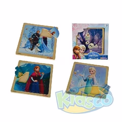 Simba-Dickie 3370 Eichhorn Puzzle-Lemn &rdquo;Frozen&rdquo; 4 Asort 