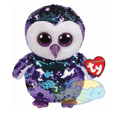 TY TY36439 Bb Flippables Moonlight - Purple Owl 24cm photo 1