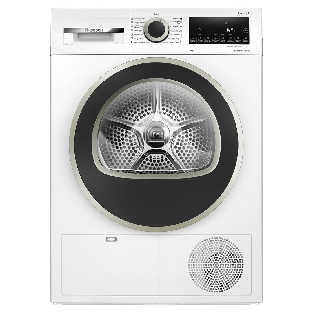 Сушильная машина Bosch WQG14200UA / 9 кг / A++ / Белый photo 1