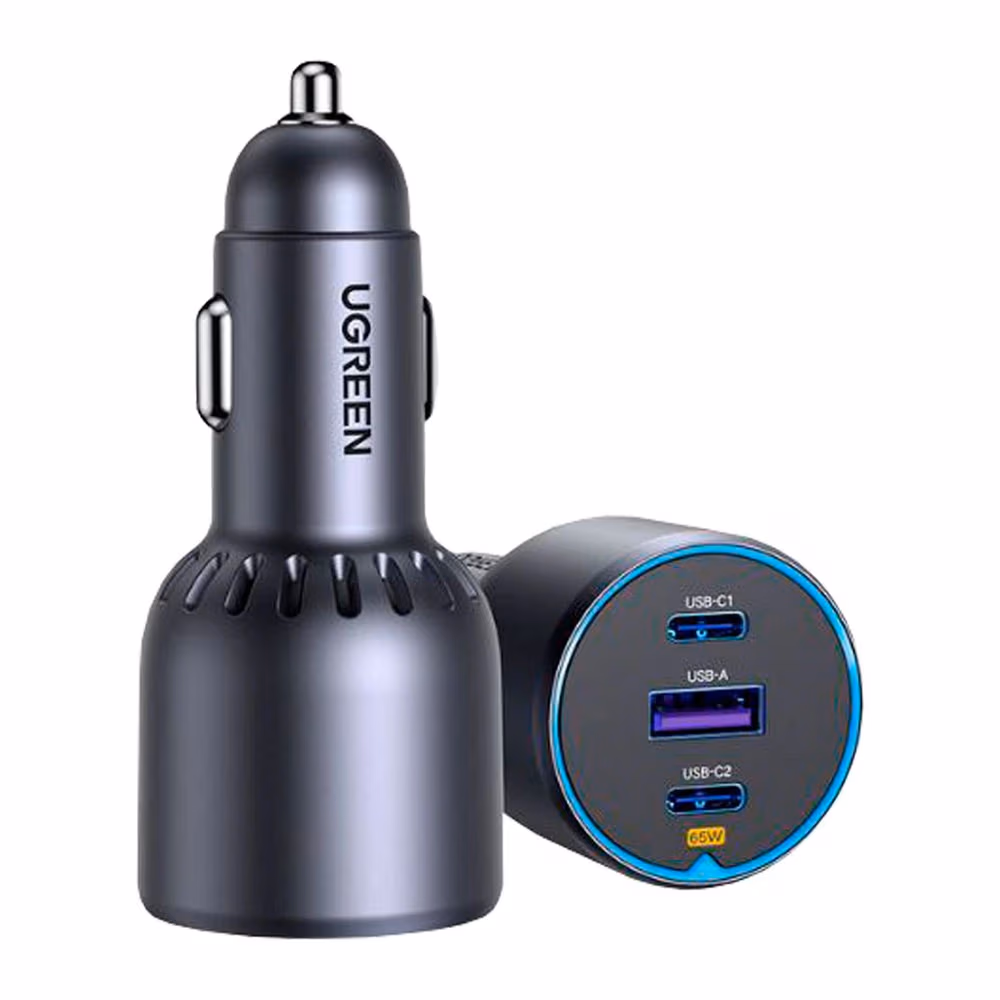 Зарядное устройство авто. для телефона Ugreen 75W 3-Port Car Charger Black