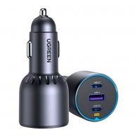 Зарядное устройство авто. для телефона Ugreen 75W 3-Port Car Charger Black thumbnav 1