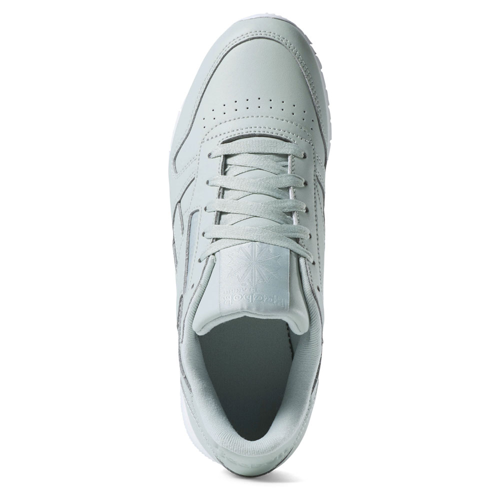 Кроссовки Reebok CL LTHR / Унисекс / 37.5 / Белый-зеленый photo 2