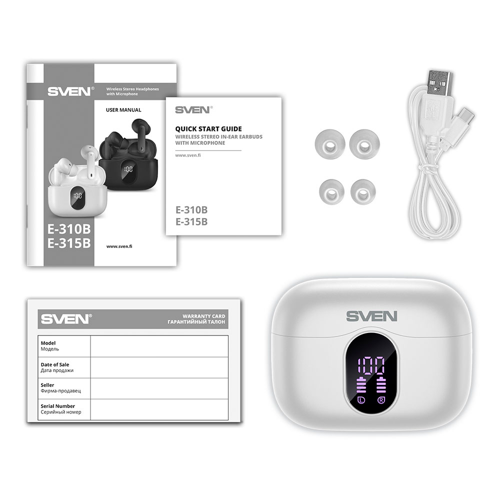 Casti Sven E-310B White photo 6