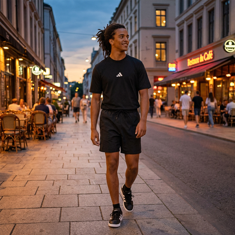 Tricou bărbătesc Adidas M SL SJ T S Negru photo 4