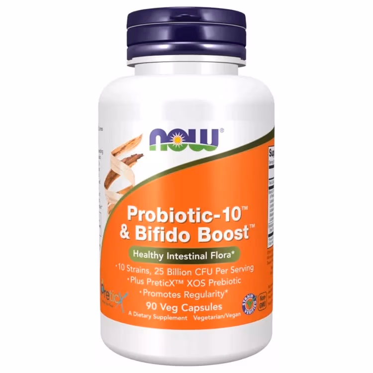 Витамины Now Foods PROBIOTIC-10 + BIFIDO BOOST  90 VCAPS 