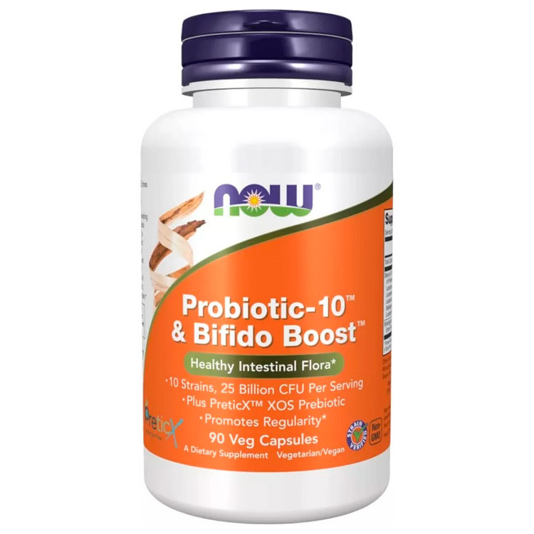 Витамины Now Foods PROBIOTIC-10 + BIFIDO BOOST  90 VCAPS photo 1
