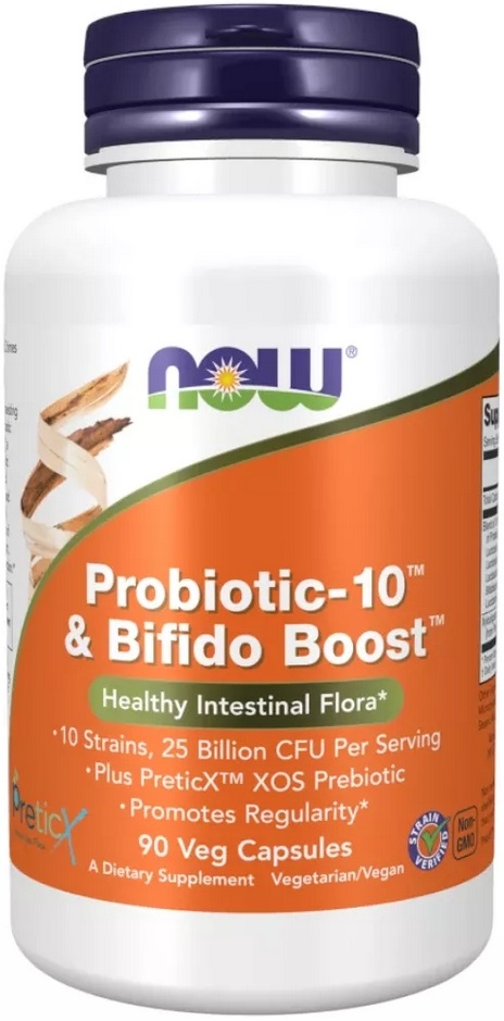 Витамины Now Foods PROBIOTIC-10 + BIFIDO BOOST  90 VCAPS photo 2