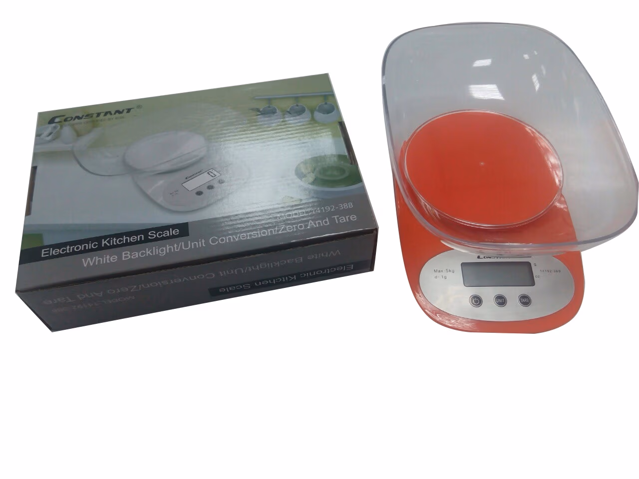 Кухонные весы Nova Scale124, 5 кг, Красный/зеленый/белый 